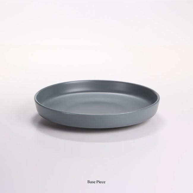 Base Piece DeTerra 12-Piece Dinnerware Set - Stone Blue - 4