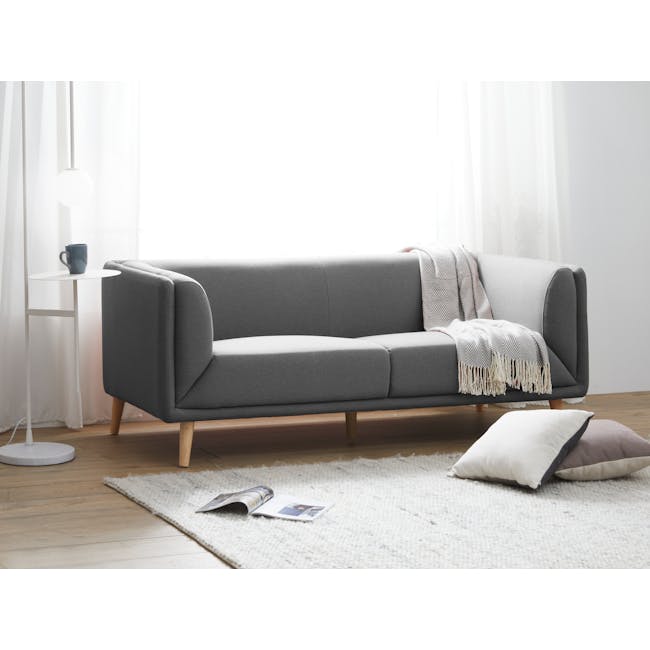 Audrey 3 Seater Sofa - Granite Grey - 1