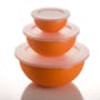 Omada SANALIVING 3 Bowls with Covers - Orange - 2