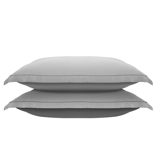 Erin Bamboo Pillow Case (Set of 2) - Dusk Grey - 5