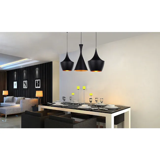 Sven Wide Pendant Lamp - White - 4 - modern dining room, contemporary decor, stylish furniture, black and white theme
