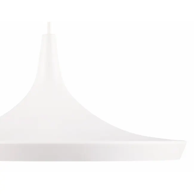 Sven Wide Pendant Lamp - White - 5 - White modern pendant light fixture, minimalist design, sleek curves, smooth surface