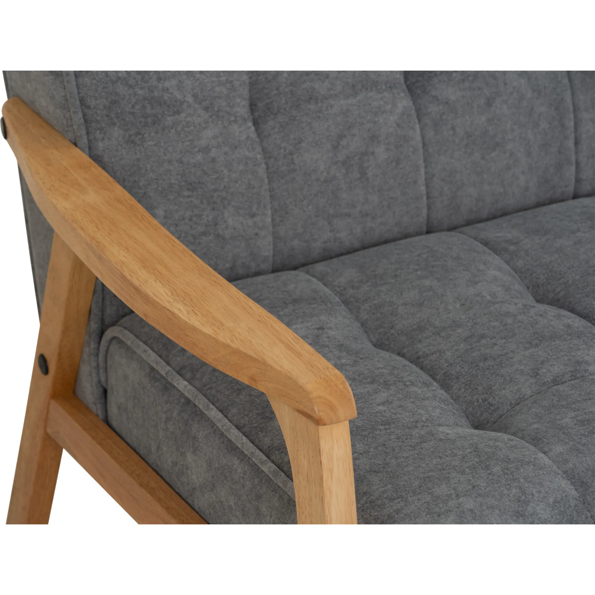 Tucson 2 Seater Sofa with Tucson Armchair - Natural, Cool Grey (Pet Friendly Fabric) - 7