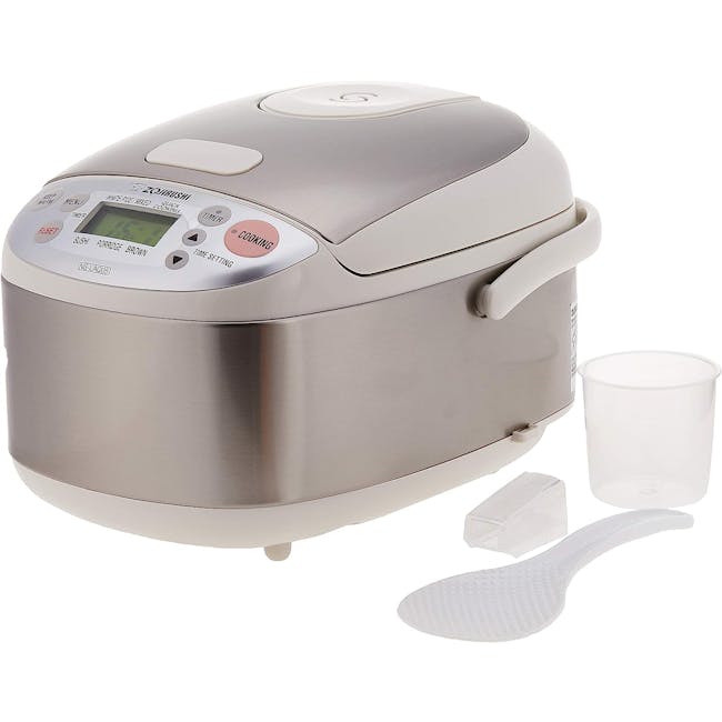 Zojirushi MICOM 0.54L Rice Cooker NS-LAQ - Stainless Steel White - 2