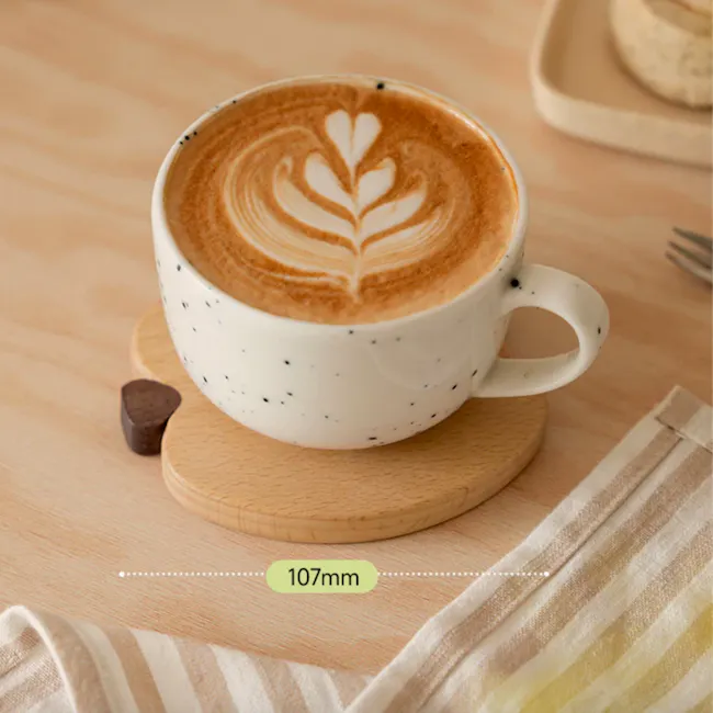 Apple Wooden Coaster Set - 10