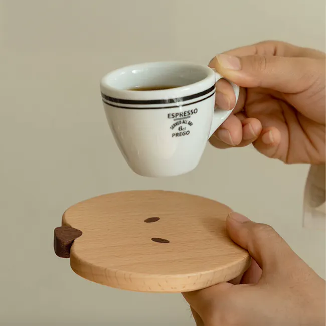 Apple Wooden Coaster Set - 7