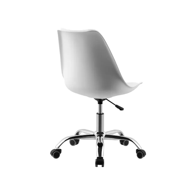 Linnett Mid Back Office Chair - White - 4 - Modern ergonomic office chair with sleek design, comfortable cushioning, stylish