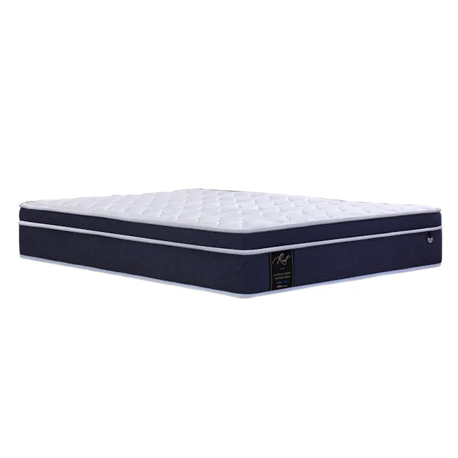 MaxCoil REST 28cm Mattress - Firm (4 Sizes) *HipVan Exclusive!* - 3 - Mattress, mattress cover, blue and white color scheme