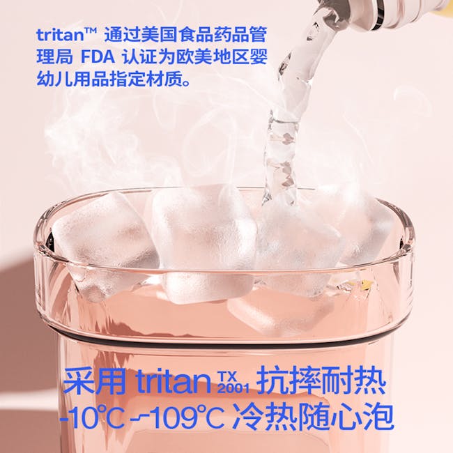 CHAKOLAB BOBO Square Straw Cup 780ml - Green/White - 6 - tritan™ through American food and pharmaceutical regulatory agency