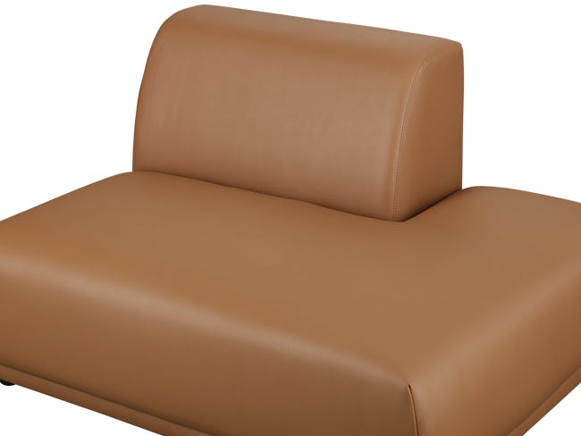 Milan Right Extended Unit - Caramel Tan (Faux Leather) - 10