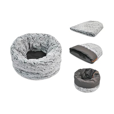 Snuggle Beds for Dogs and Cats: Husky Grey (2 Sizes) - Image 1