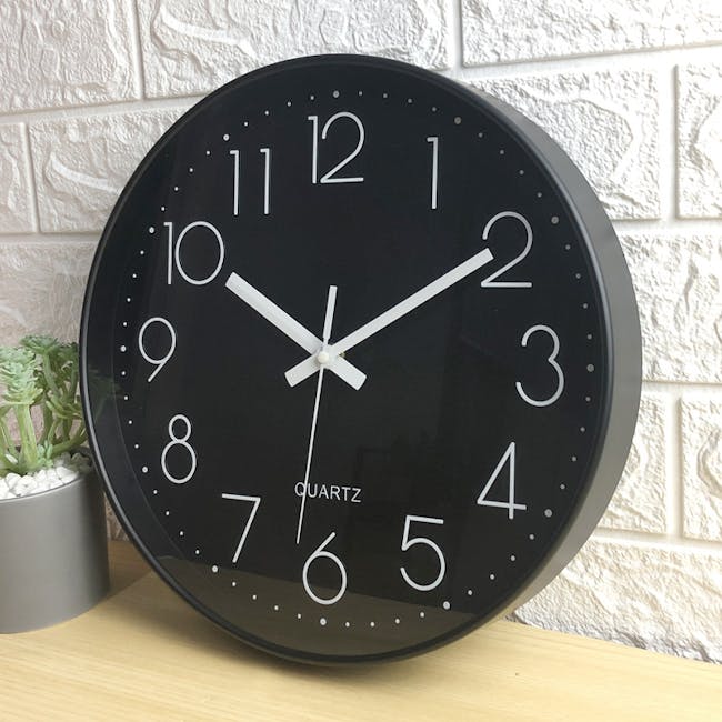 Numbera Wall Clock - Black - 1