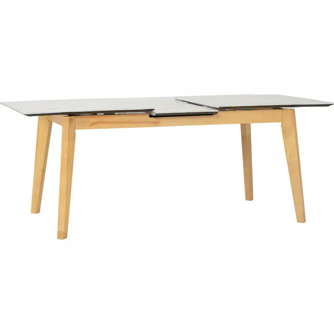 Finna Extendable Dining Table 1.6m-2m - Oak, Marble White (Smart Top™) - 10