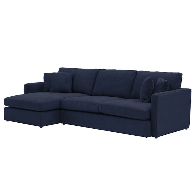 Ashley L-Shaped Lounge Sofa - Navy - 1