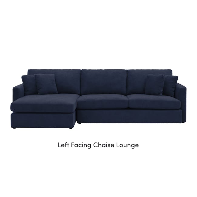 Ashley L-Shaped Lounge Sofa - Navy - 7