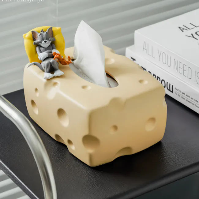 Cheese Ceramic Tissue Box - 6