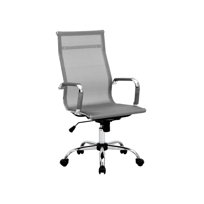 Elias High Back Mesh Office Chair - Grey - 6