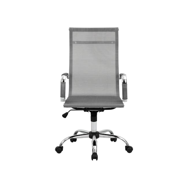 Elias High Back Mesh Office Chair - Grey - 0