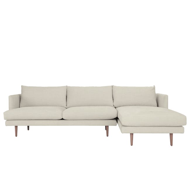 Duster L-Shaped Sofa - Almond (Fabric) - 0