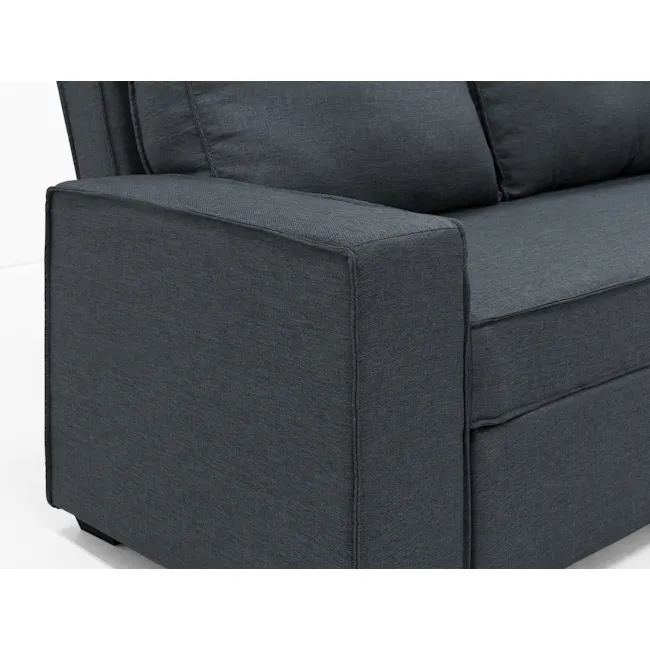 Arturo 3 Seater Sofa Bed - Anthracite - 20 - Dark gray upholstered chair, modern design, comfortable seating, plush