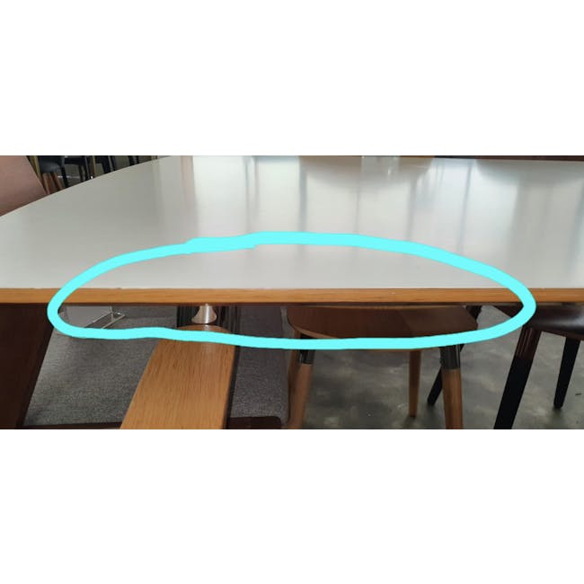 (As-is) Jazz Dining Table 1.5m - White, Oak - 6