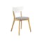 Harold Round Dining Table 1.05m in White with 4 Harold Dining Chairs in Dolphin Grey - 10