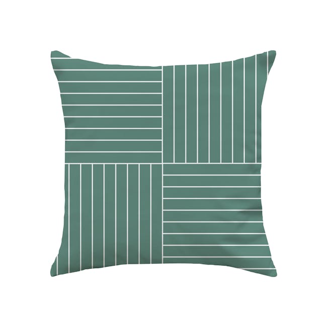 Palette Linen Cushion - Pine Green - 0