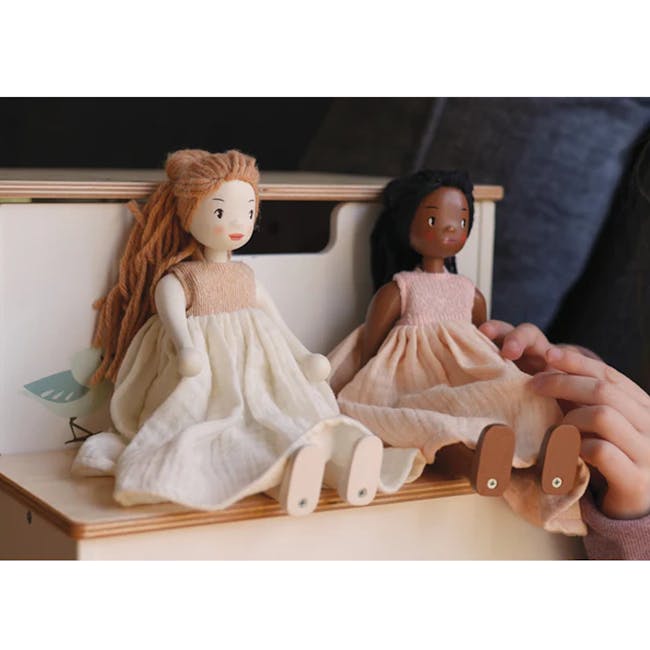 Tender Leaf Lola Wooden Doll - 3 - doll, dolls, toy, children's dolls, girl dolls, girl dolls set, dollhouse, doll sitting
