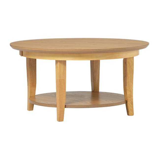 Jacoby Round Coffee Table - Oak - 6