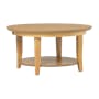 Jacoby Round Coffee Table - Oak - 0