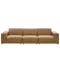 Milan 3 Seater Sofa - Tan (Faux Leather) - 8
