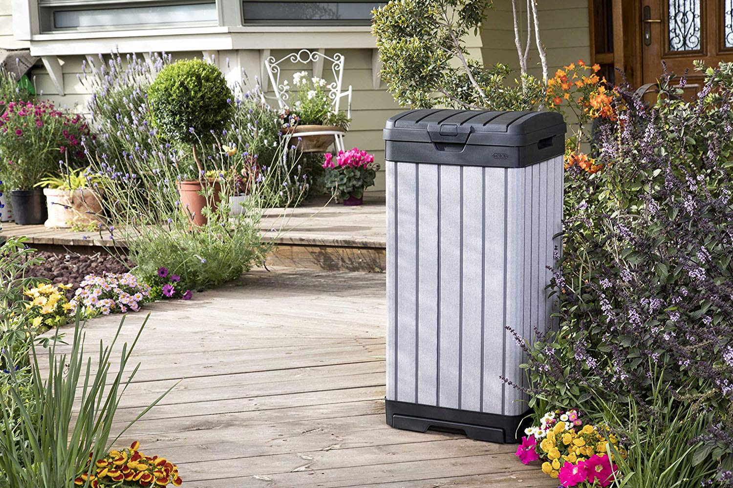 Rockford Outdoor Bin 124L Black, Keter Outdoor Furniture HipVan