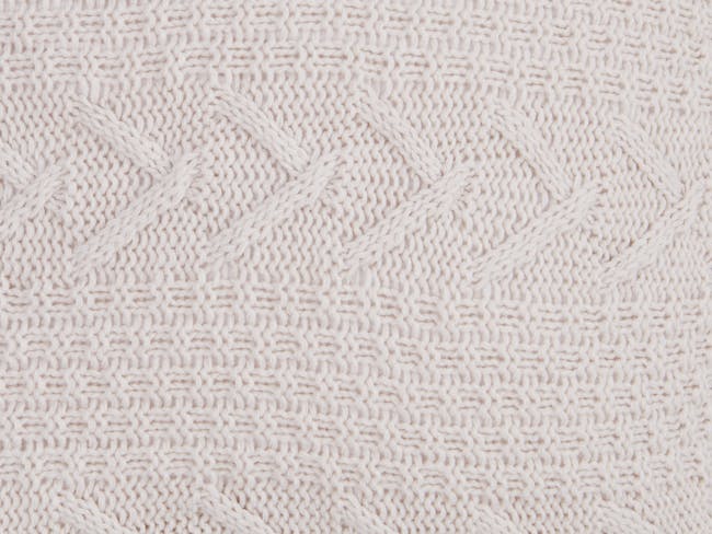Sidney Knitted Cushion - Cream - 1