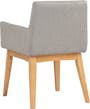 Bolton Dining Table 1.8m in Oak with 4 Fabian Armchairs in Dolphin Grey - 10