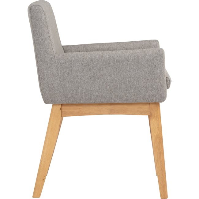 Fabian Dining Armchair - Natural, Dolphin Grey (Fabric) - 2