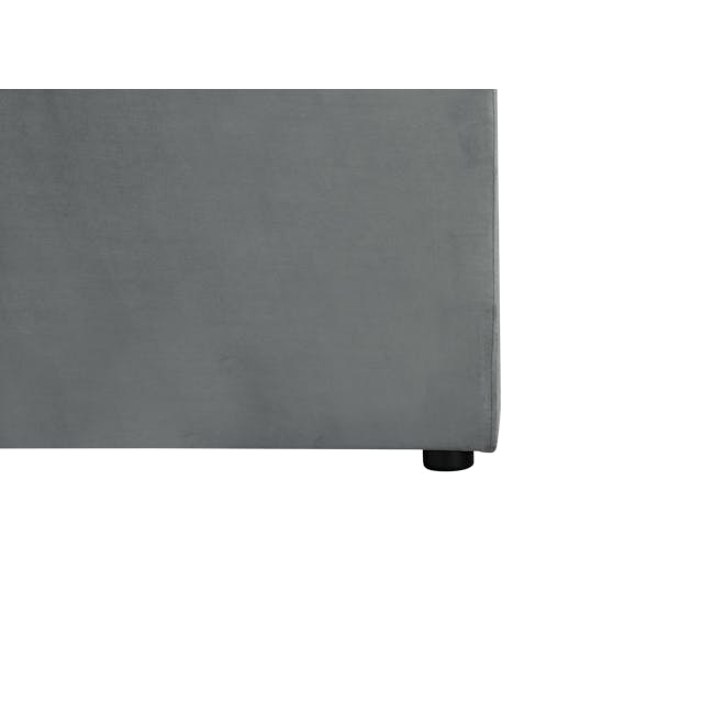 Isabelle Tall Queen Storage Bed - Seal Grey (Velvet) - 9