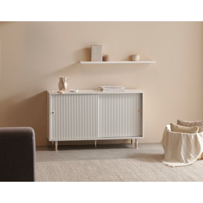 Jenny Sideboard 1.2m - 2 - White, minimalist, modern, contemporary, serene, cozy, soft, muted, pastel, calm, tranquil