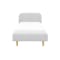 Nolan Super Single Bed in Silver Fox with 1 Bowen Bedside Table in White, Oak - 1