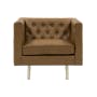 Cadencia 2 Seater Sofa with Cadencia Armchair - Tan (Faux Leather) - 1