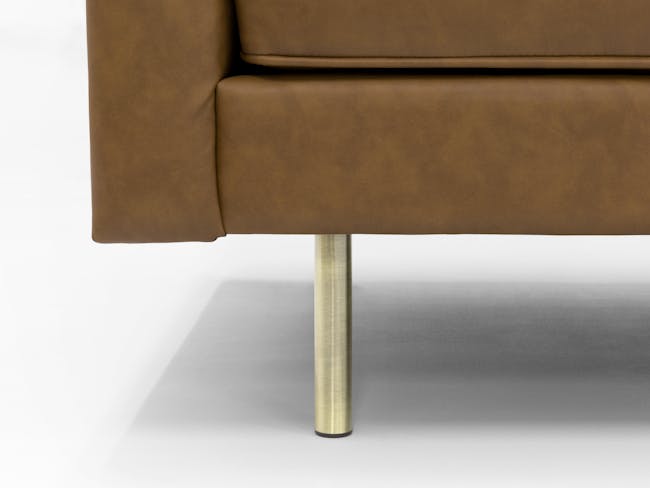 Cadencia 2 Seater Sofa with Cadencia Armchair - Tan (Faux Leather) - 2