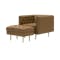 Cadencia 2 Seater Sofa with Cadencia Armchair - Tan (Faux Leather) - 4
