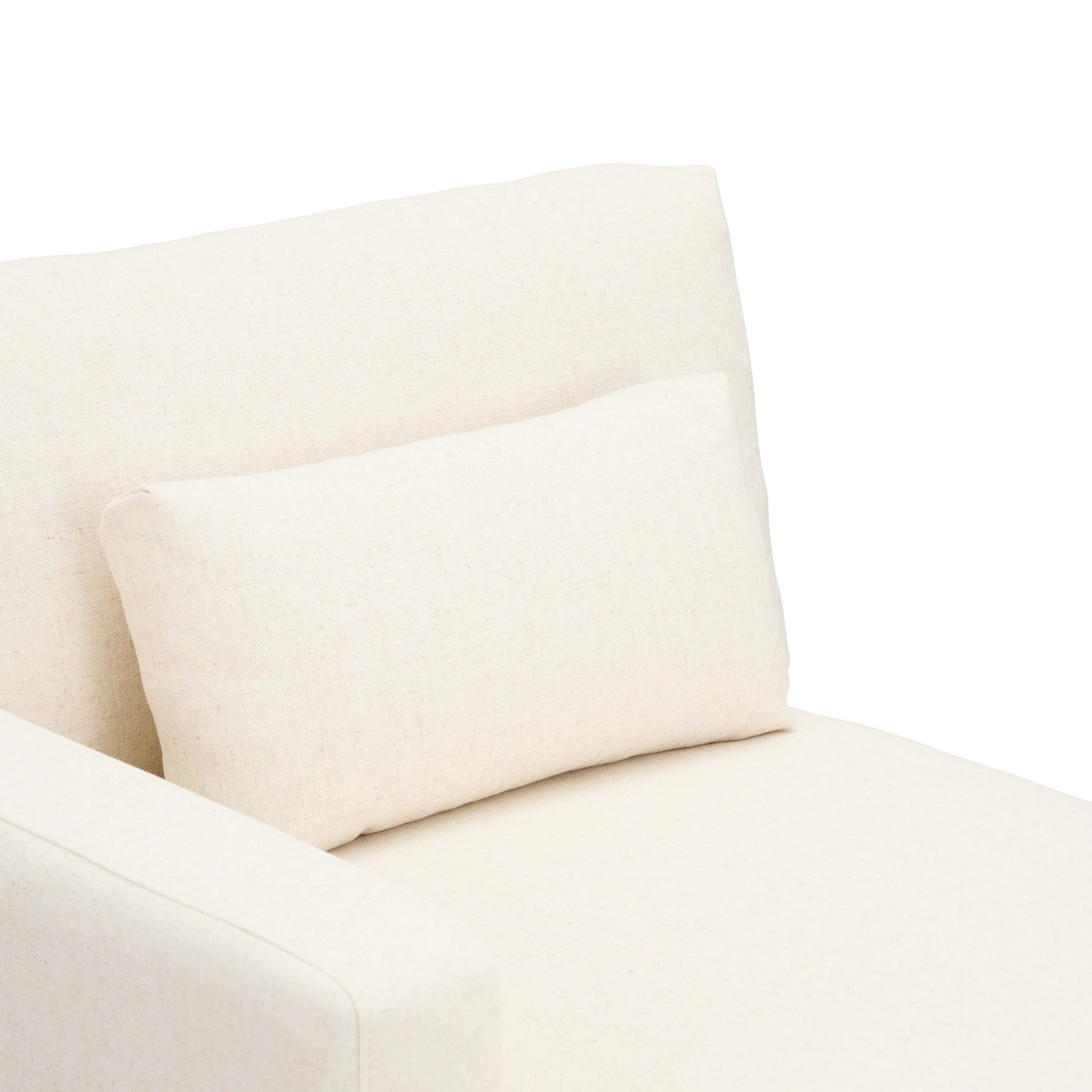 Miu L-Shaped Lounge Sofa - 15 - Cream-colored fabric sofa, beige cushions, soft texture, minimalist design, cozy atmosphere