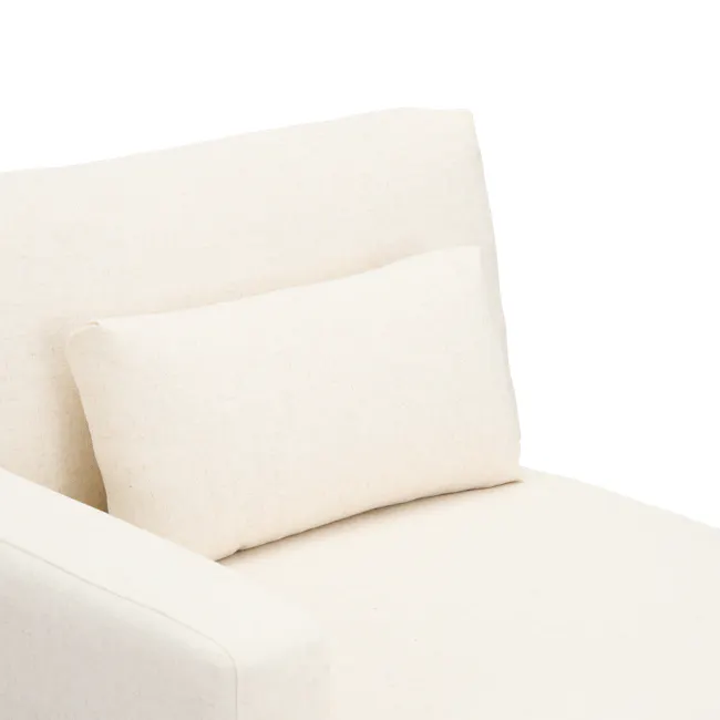 Miu L-Shaped Lounge Sofa - 15 - Cream-colored fabric sofa, beige cushions, soft texture, minimalist design, cozy atmosphere
