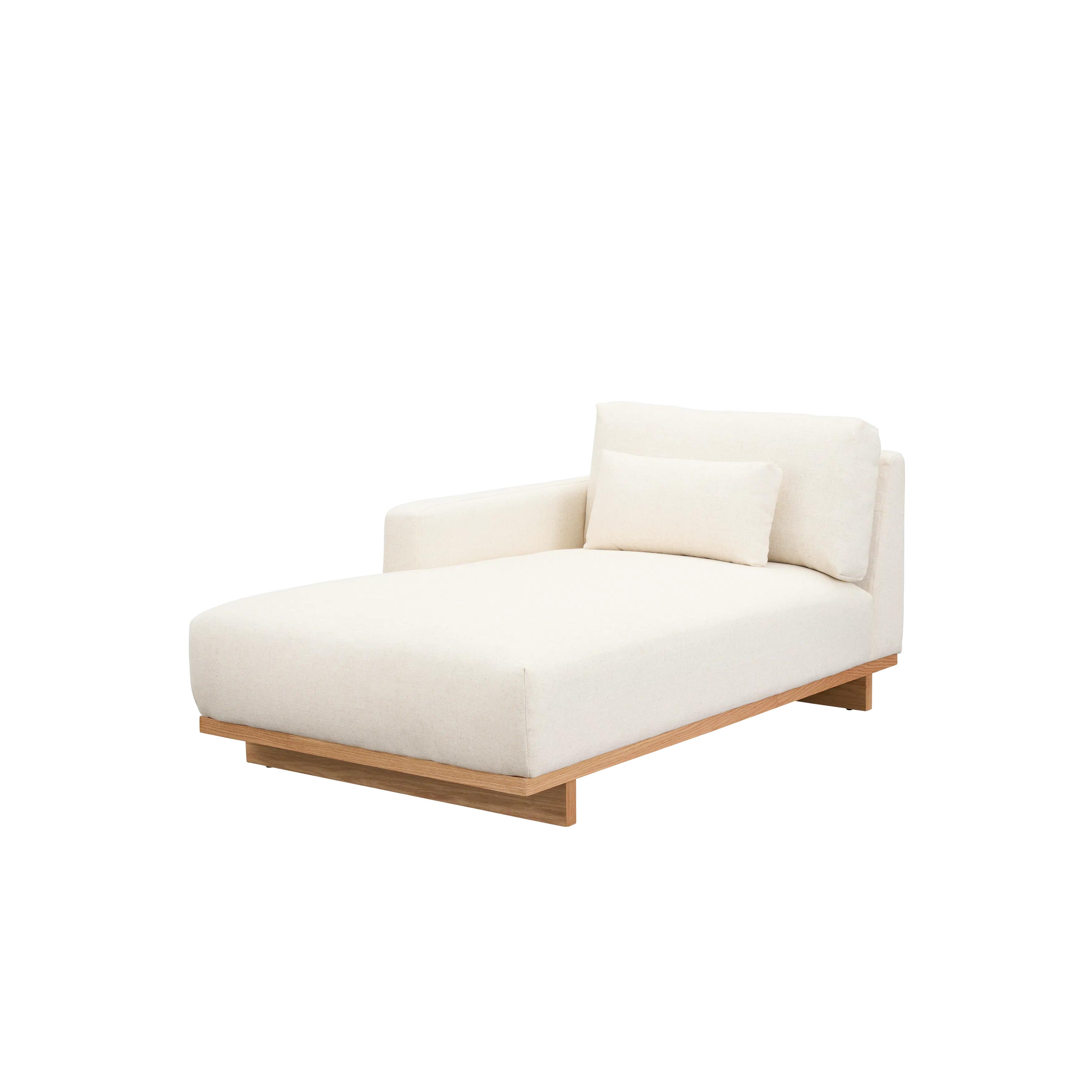 Miu L-Shaped Lounge Sofa - 10 - Modern minimalist sofa, light beige upholstery, wooden frame, contemporary design, cozy