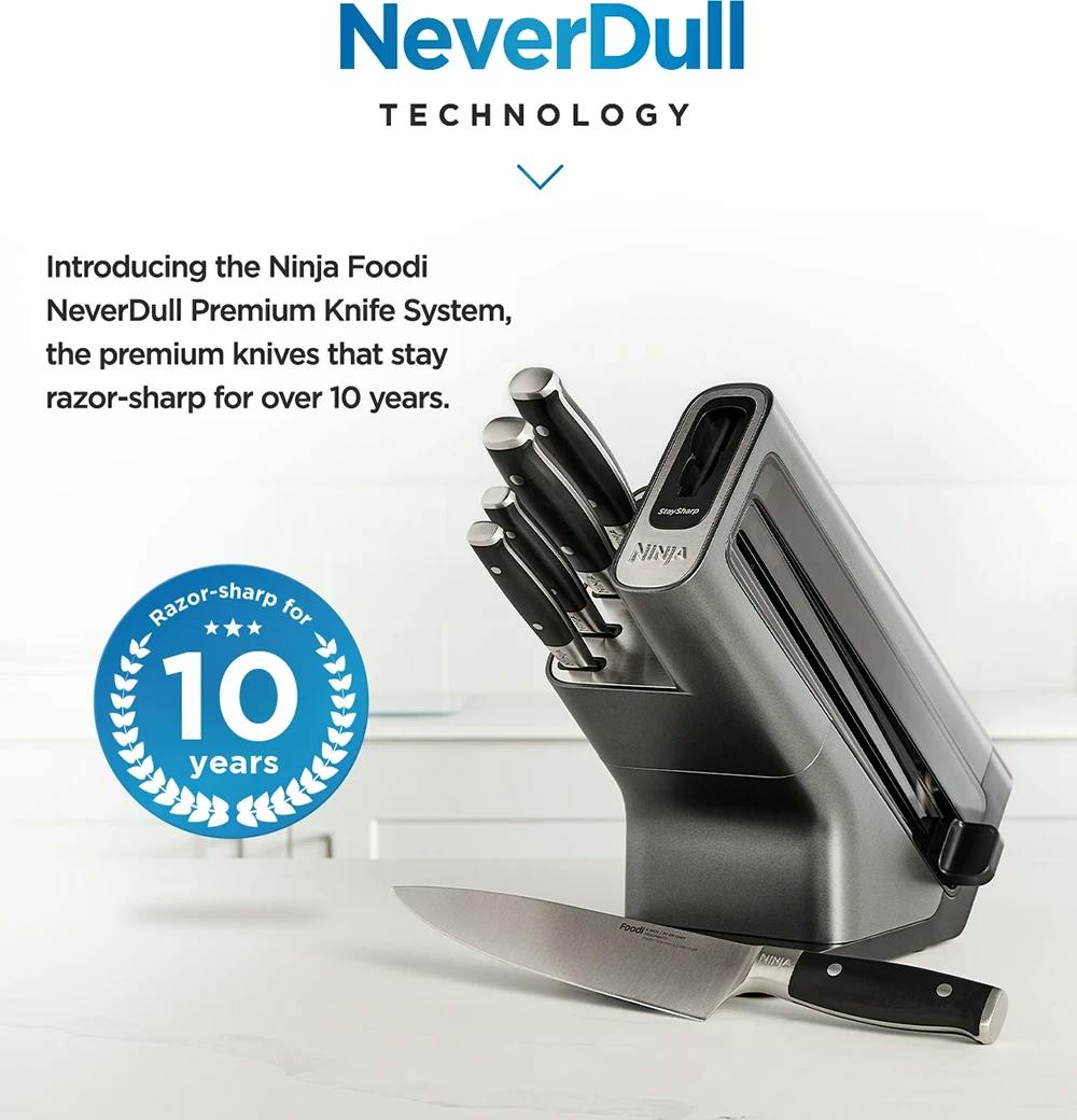 Ninja Foodi NeverDull Premium 8Pc Knife Block Set with Sharpener