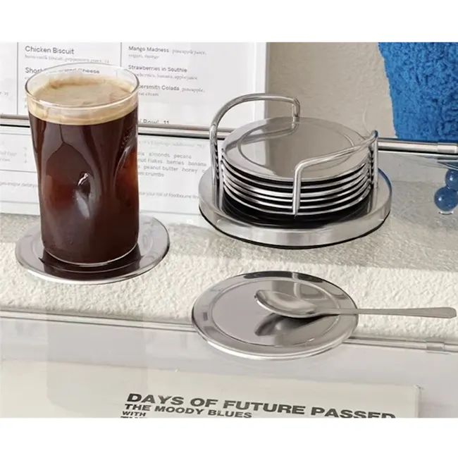 Sonis Stainless Steel Coasters (Set of 5) - 5