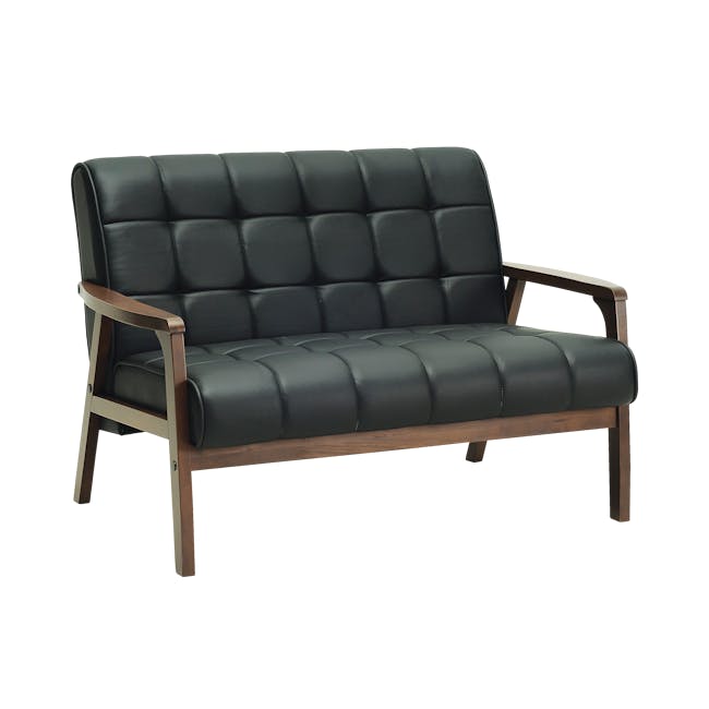 Tucson 2 Seater Sofa with Tucson Armchair - Espresso (Faux Leather) - 1