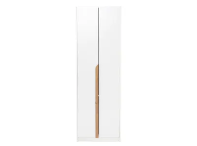 Miah 2 Door Wardrobe - Natural, White
