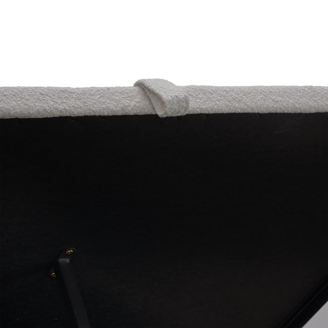 Aubrielle Storage Queen Bed - Light Grey Boucle - 18