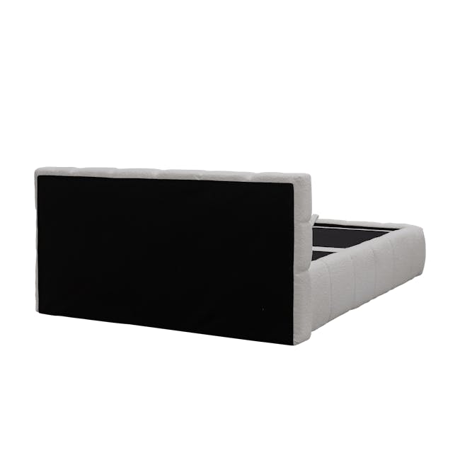 Aubrielle Storage Queen Bed - Light Grey Boucle - 13